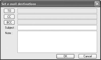 The [Select recipients] dialog box appears. Select the recipient names from the Address Book.