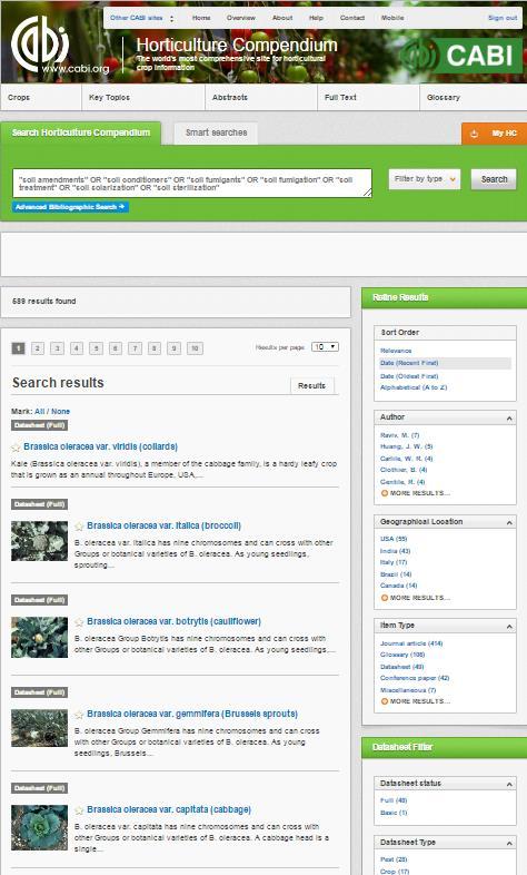 20 Content Pages Content pages enable you to focus searching on specific content types across the HC platform. These pages can be selected from the horizontal menu bar shown in the screen shot below.