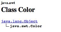 The Java Color Class Address java.awt.color.green library group library package class class member Supported Colors java.awt.color.black java.awt.color.blue java.awt.color.cyan java.awt.color.darkgray java.