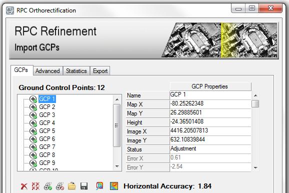 Even though you requested 25 GCPs in the Generate GCPs from Reference Image tool, it only created 12 GCPs.