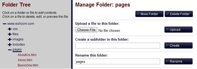 Creating Website Content 4. Select the Choose File button to select a file.