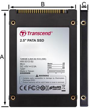 PSD330 Transcend PSD is a series of 2.5 PATA SSD with high performance and advanced flash control techniques. Due to smaller size (fit the standard dimensions of 2.