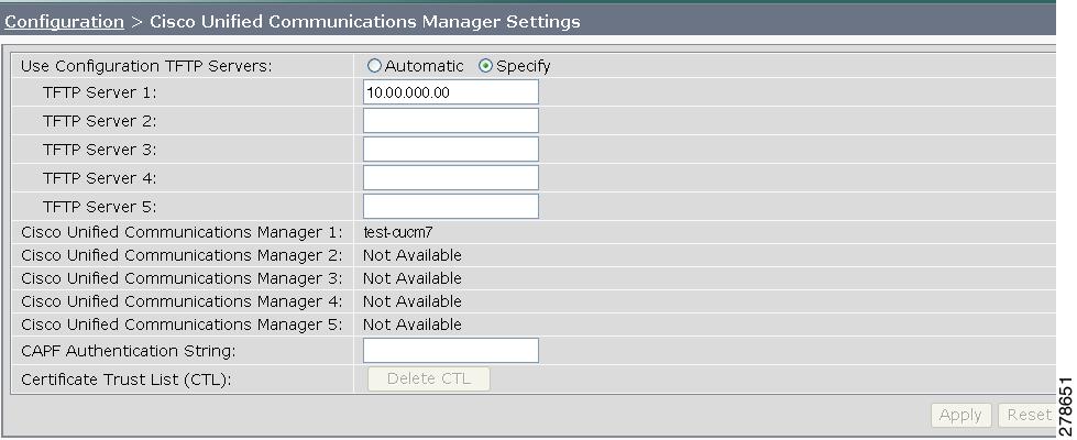 Chapter 3 Cisco Unified Communications Manager Settings Figure 3-8 Cisco Unified Communications Manager Settings Step 2 Configure Cisco Unified CM settings using the information in Table 3-2.