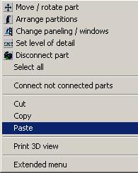 Note: Input point must be given or new part will be copied