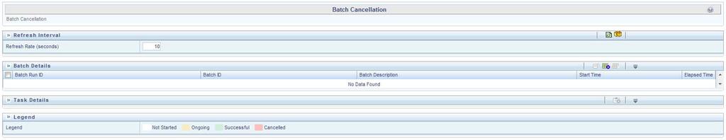 Re-starting a Batch Chapter 9 Data Ingestion Figure 43. Batch Cancellation Page 4. Under the Batch Details section, select the batch whose execution you want to cancel. 5. Click Cancel Batch.
