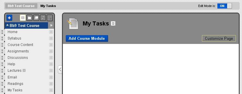 3. Give a name to the module page, check the box to make it available to users, and click Submit. 4. The module page will now be added to the course menu.
