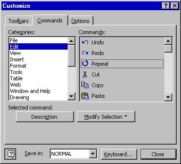Windows 95: Word 97 Increasing Efficiency Page 4 Using the AutoText toolbar, you can quickly create an AutoText entry: 1.