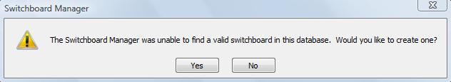 We will also use the Access Startup Options to change what happens when the database is opened. Exercise 11. Creating a Switchboard A switch board is a database menu that consists of two parts.