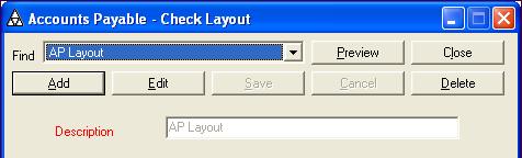 9 MODULE SETUP Setting Up Check Layouts Previewing Check Layouts To preview the check layout and print a test check: 1.