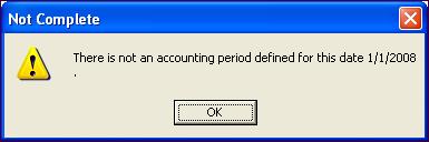 A FREQUENTLY ASKED QUESTIONS Accounting Period Errors Other Open allows/prevents transactions and distributions from other modules (Accounts Payable, Accounts Receivable, Client Billing and Payroll)