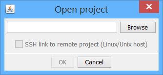 Step 2A: Configuring gplink Click on the Project item on the Menu Bar. Select Open from the drop down menu.