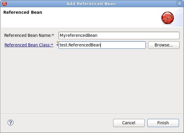 Chapter 7. Creation and Regis... Select the Referenced Beans option and click on the Add button.