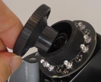 1. Focus ring 2. Tilt adjustment screw 3. Rotation adjustment axis 4. Pan adjustment screw 1.