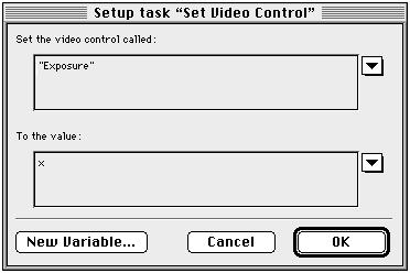 TASK SETUP DIALOGS Set Video Control Task This task allows you to assign a specific value to a video control during the automation.