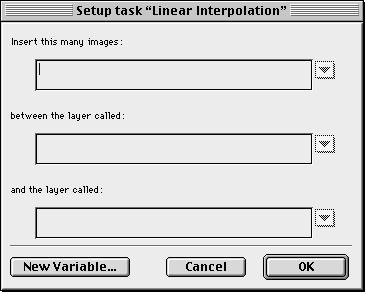 OPENLAB Linear Interpolation Task Linear Interpolation Task This task allows you to apply a linear interpolation between two layers in the current document.