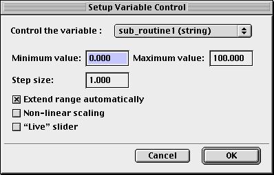 AUTOMATOR TUTORIAL To delete a variable control If you need to delete a variable control, just click and drag onto the trash icon at the top of the Variable Controls palette.