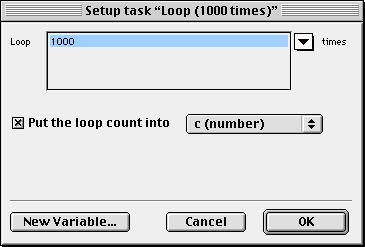 OPENLAB The Loop task sets up the automation to capture 1000 images and keeps track of the loop count in a number variable, c.