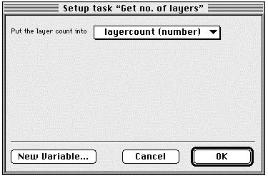TASK SETUP DIALOGS Using Layer Tasks The following simple example illustrates how you can use the Layer tasks to create an automation that tells you something about every layer in the current image