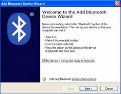 Please note that, when searching nearby Bluetooth devices on Host computers, the Xi3000-BT scanner will come out