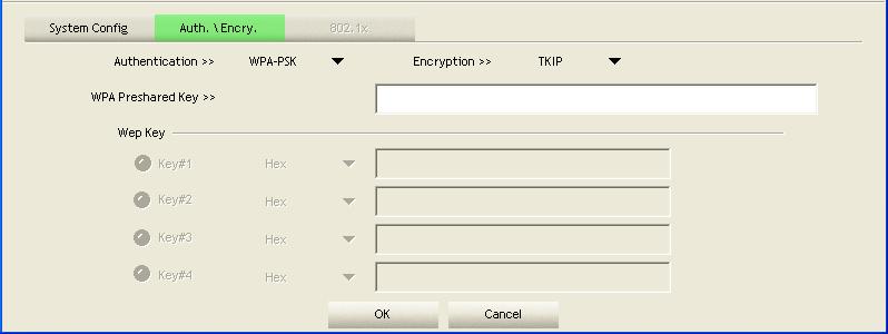 To set authentication / encryption information for the access point. Please click Auth. \ Encry.