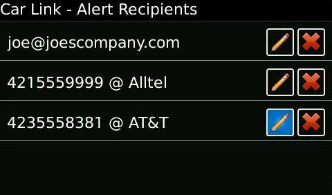 Alert Recipients This feature requires your system be installed with a compatible Code Alarm, Prestige or