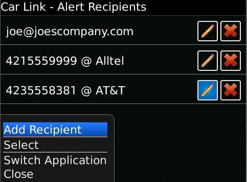 To add, change or remove alert recipients follow the steps listed below. 2. Select Settings. 3.