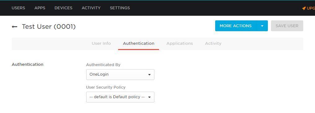 7. Confirm the Authenticated By' setting for users is