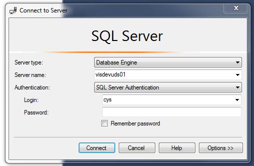 Accessing SQL Server Login Screen Grants