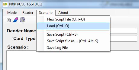 5 To open a scenario, click on Load in the Scenario item or use the shortkey Control +O ; Select the script with the new dialog box Fig 21.