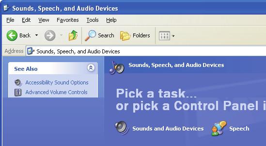 r The Sounds and Audio Device Properties screen appears, then click the [Audio] tab.