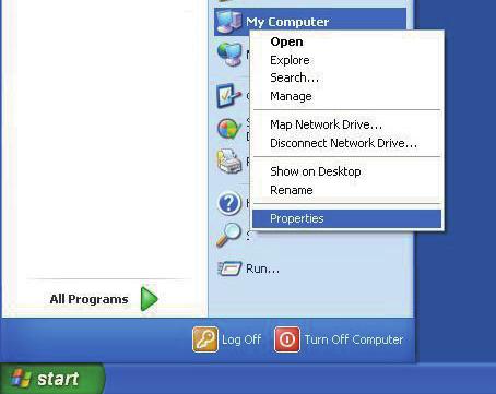 Windows XP q Right-click [My Computer] in the <Start> menu, and then