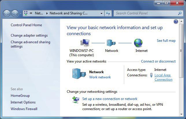 WHEN CONNECTING TO THE NETWORK THROUGH A PC Windows 7 q Right-click the Network icon on the taskbar, and then click [Open Network and Sharing Center].