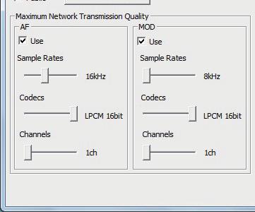 WHEN CONNECTING TO THE NETWORK THROUGH A PC Radio registration (Continued) D Adjust limitation setting Remote stations can adjust the sound quality or audio codec.