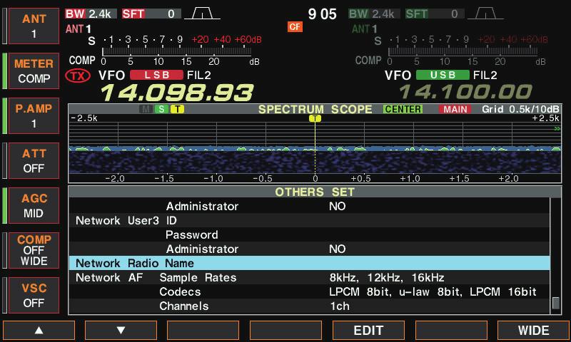 WHEN CONNECTING TO THE NETWORK DIRECTLY Radio registration In the set mode menu screen, register the radios to be used with the Server.