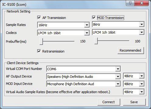 SETTINGS FOR A REMOTE STATION PC Connecting to a radio (Continued) D Device setting q In the Remote Utility, open the Radio List screen.