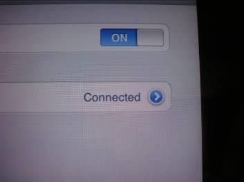 w Step 8 : Once it shows 'connected' on the screen, press the ipad HOME button to start using your ipad and Keyboard.