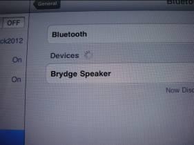 Step 6: Brydge speaker connected Successfully and the Bluetooth light will turn to interval flashing; Step 7: Once it shows connected
