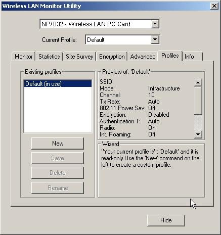 802.11 Power Save: Enable this option to reduce the power of the NetComm NP7032 - Wireless LAN PC Card. Click on Submit button to save all the settings.