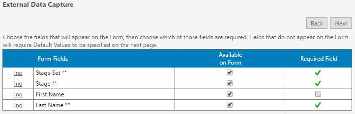 To add additional fields, select them from the applicable Available boxes, and click on the corresponding Add>> button.