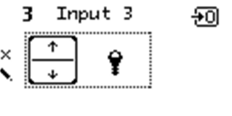 1.3 Input The channel is switched on. The output can be changed using the enter key ❽. B.1.3.1 Submenu Input Function: Switch The switching state at the input is displayed upper right.
