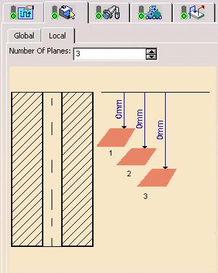 Sequential Axial Operation: Geometry (2/2) Local: The additional geometry (planes or depth and offsets) is managed in Local tab page.