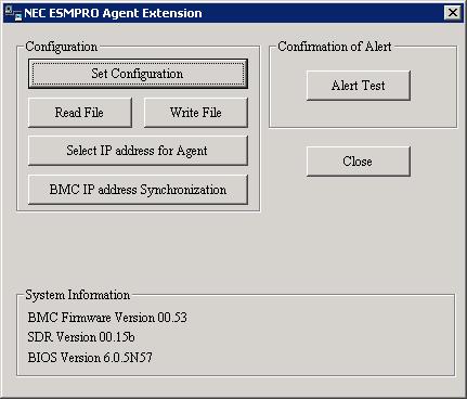 2.2.1 Configuration with NEC ESMPRO Agent Extension ver1.xx (for LAN connection) 2.2.1.1 Configuration with NEC ESMPRO Agent Extension ver1.xx for Windows This section explains the configuration procedure using NEC ESMPRO Agent Extension for Windows.
