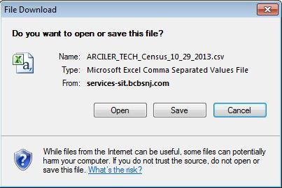 Figure 52. File Download Dialog Box 6. Select the location in your local drive to save the file. 7. Click Save. 4.1.