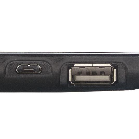 edge includes one standard USB for exporting data with a flash drive.
