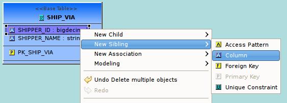 New Sibling Action Step 1 - Select the object to which you want to add a sibling. For example, you can add a column sibling to a column. Step 2 - Right-click on that object.