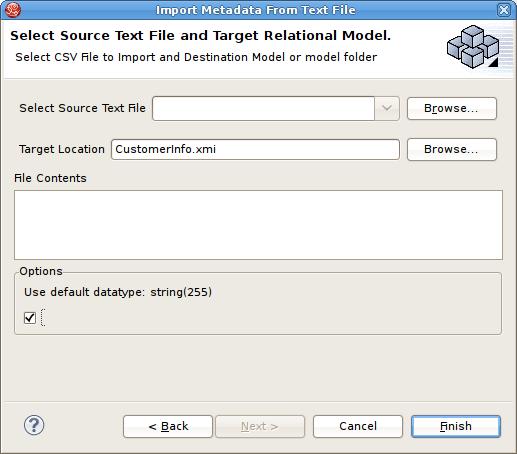Import Relational View Table Metadata From Text File Figure 3.28.