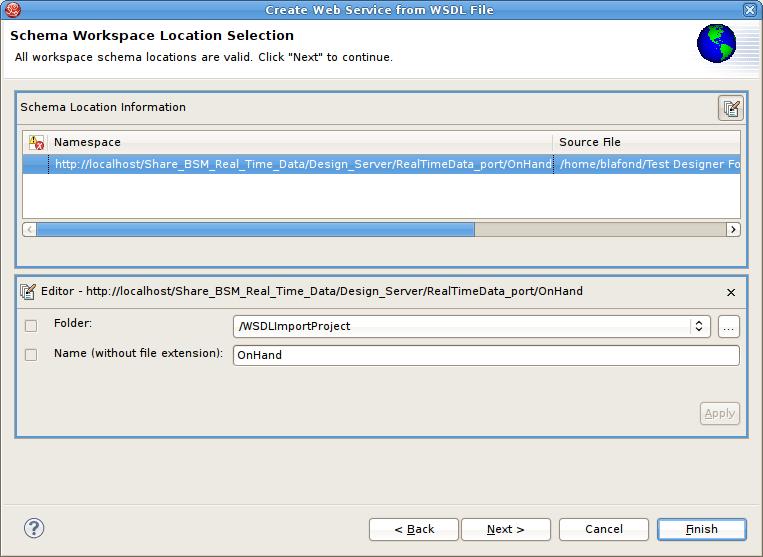 Import WSDL From File System Location Figure 3.49.