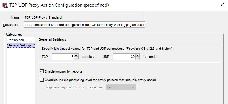 TCP-UDP Proxy Action Enhancements You can now specify when idle TCP and UDP connections will timeout: TCP: