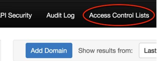 Universal Access Control Lists Overview Creating a New ACL 3) Click + Create