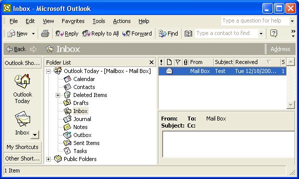 the Outlook folders in Figure 1 are depicted in the Mdbvu tool as shown in Figure 2.